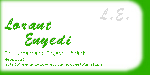 lorant enyedi business card